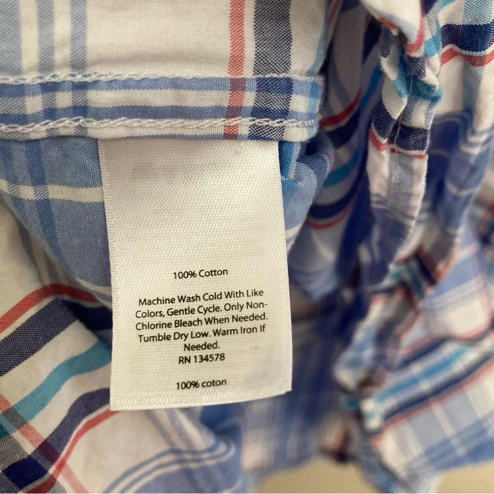 Vineyard Vines Whale Shirt Blue and Red Plaid